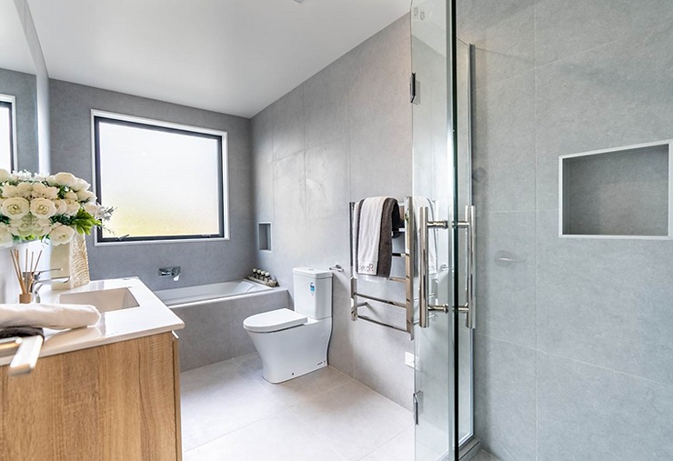 Interior design done for a bathroom by Portal Studio
