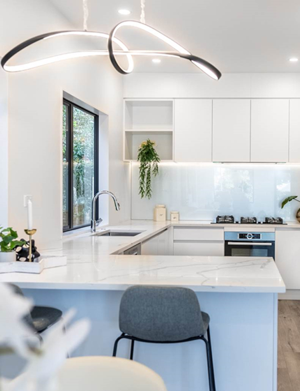 Interior view of a kitchen premium home design